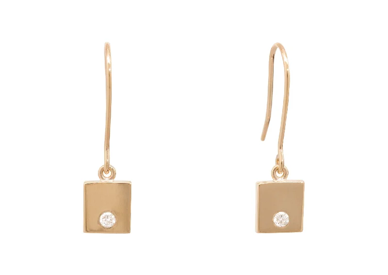 Best Jewelry Deals – Shop Premium Pieces At Great Prices Square Love Stories Diamond Earrings, Yellow Gold
