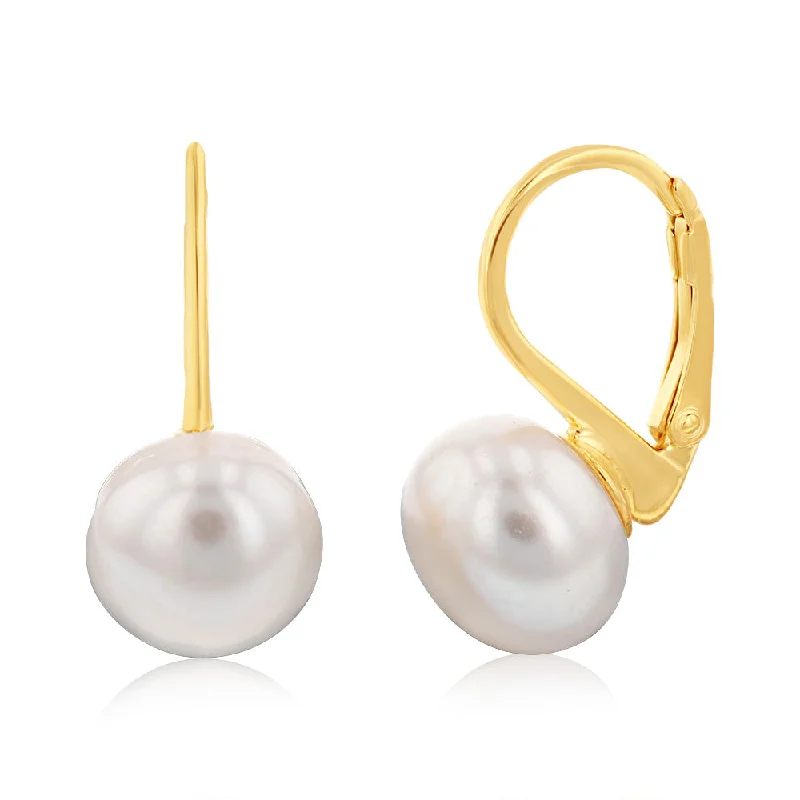Personalized Engraved Jewelry For Meaningful Gifts Sterling Silver Gold Plated Single Pearl Hoop Earring