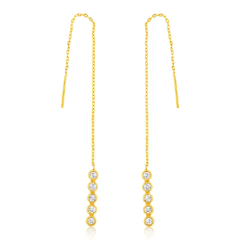 Bold And Beautiful Jewelry Now At Irresistible Prices Sterling Silver Gold Plated Tiny Flowers Threader Earrings Bold And Beautiful Jewelry Now At Irresistible Prices Sterling Silver Gold Plated Tiny Flowers Threader Earrings