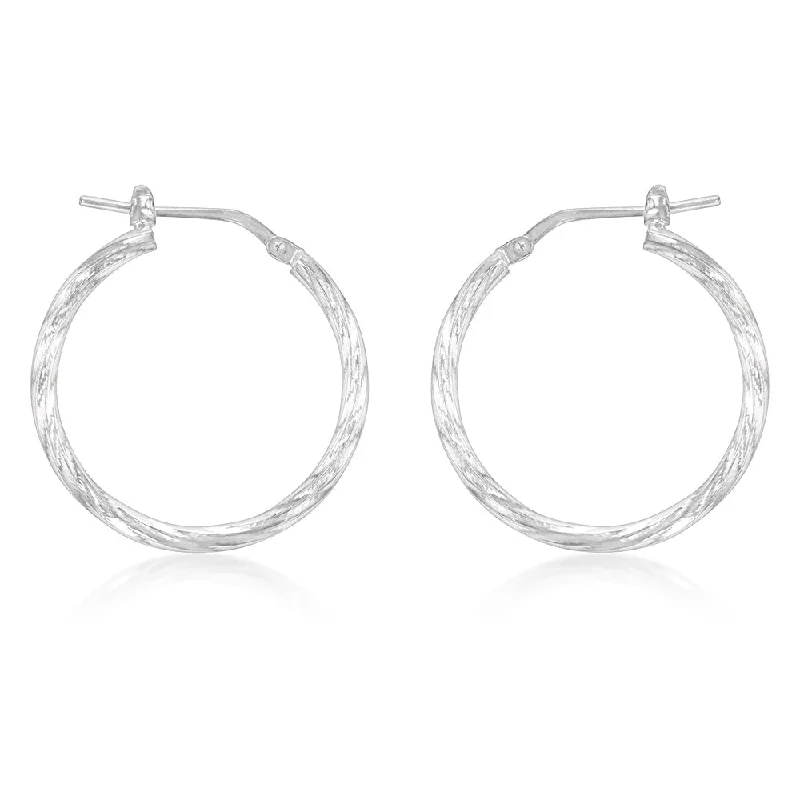 Stunning Jewelry At Even More Stunning Prices Sterling Silver Twisted 20mm Hoop Earrings