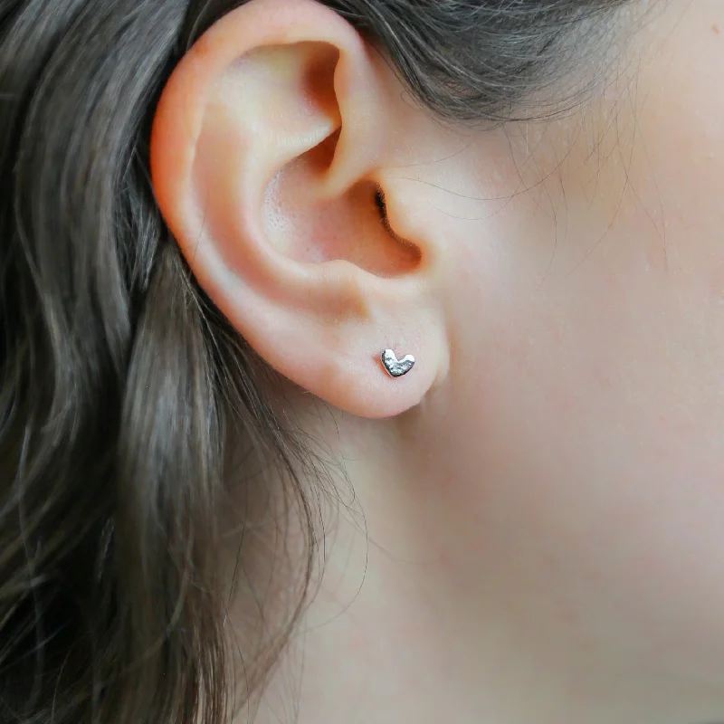 Exclusive Online Discounts On Stylish Jewelry TINY HEART - Sterling Silver Stud Earrings