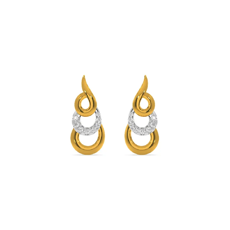 Delicate Crystal Jewelry For Sophisticated Charm Triple Curve Earring