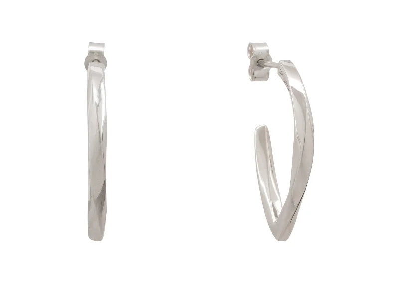 Limited-Stock Jewelry Sale – Once It's Gone, It's Gone Twisted Block Earrings, Sterling Silver