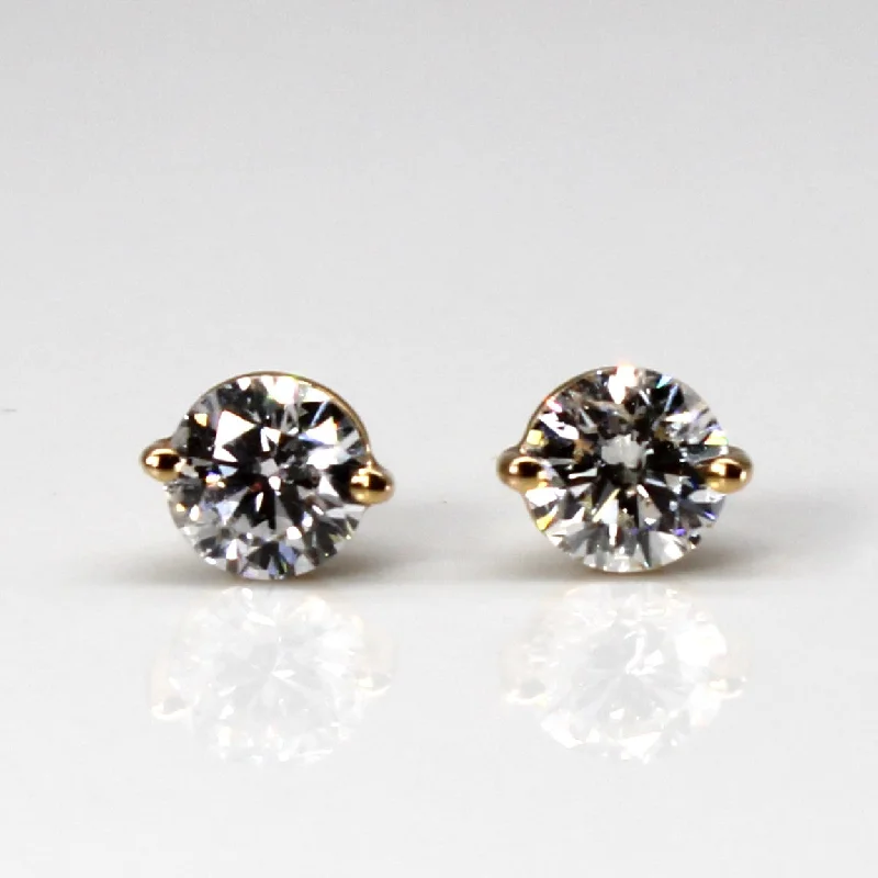 Premium Diamond Jewelry At Once-In-A-Lifetime Discounts Two Prong Solitaire Diamond Stud Earrings | 1.50ctw I1 I/J |