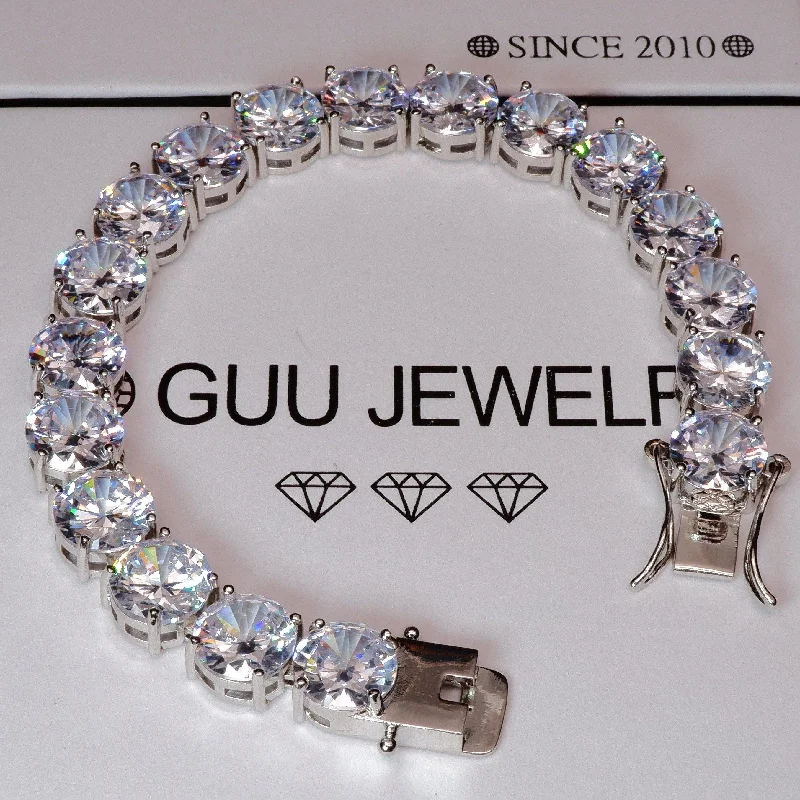 Limited-Stock Jewelry Sale – Once It's Gone, It's Gone 10mm Hip Hop CZ BlingBling Silver Tennis Bracelet