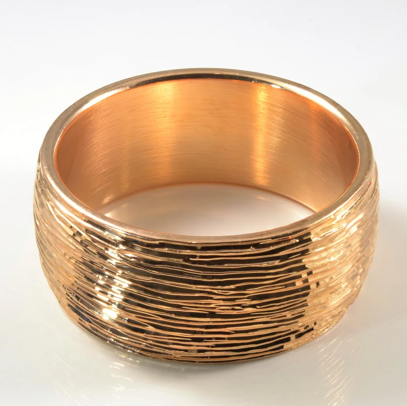 Limited-Time Offer On Elegant Jewelry Pieces Wide Brushed 14k Gold Bangle | 8" |