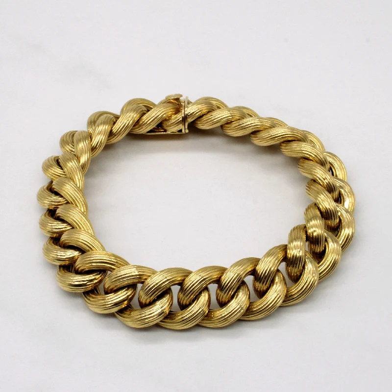 Luxury Jewelry Sale – Elegant Styles At Unbeatable Prices Vintage Italian 18k Yellow Gold Curb Link Bracelet | 8" |