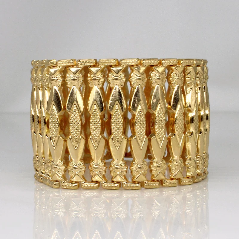 Grab Your Dream Jewelry At The Lowest Prices Vintage Italian 18k Yellow Gold Bracelet | 7.5" |