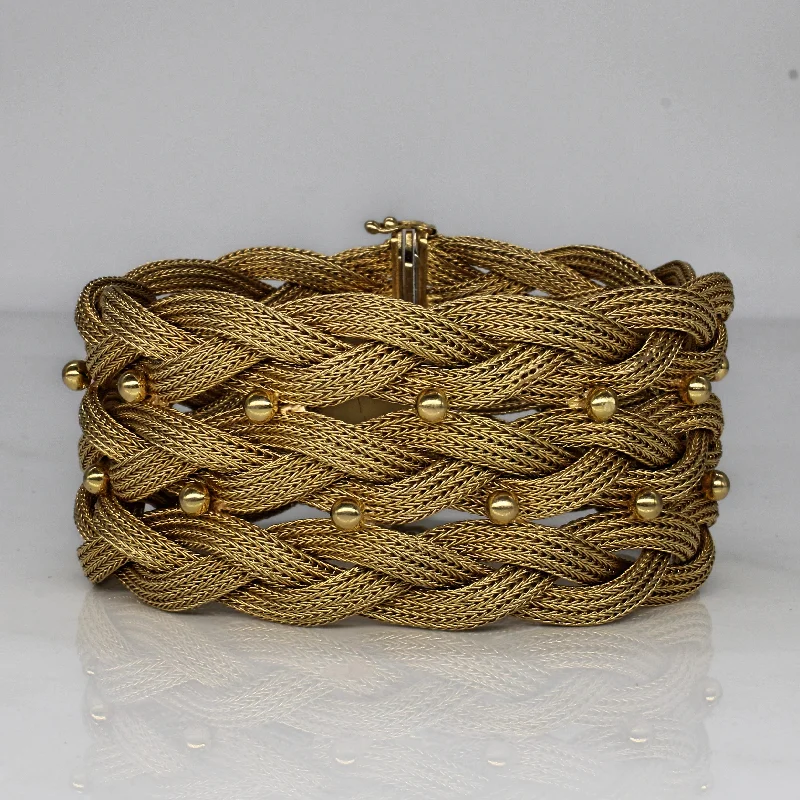 Limited-Stock Jewelry Sale – Once It's Gone, It's Gone Woven Yellow Gold Braided Bracelet | 7.5" |