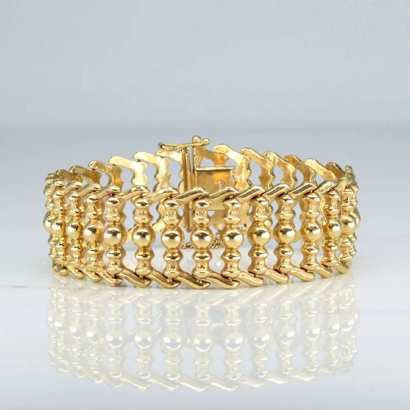 Dazzle In Elegance With Our Biggest Jewelry Sale Yellow Gold Ornate Link Bracelet | 7" |