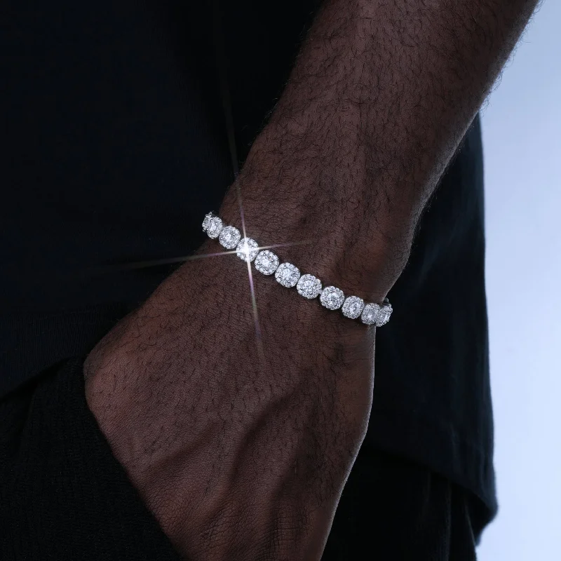 Sparkle For Less – Shop Our Limited-Time Jewelry Deals 925S & VVS Moissanite 8MM Clustered Tennis Bracelet