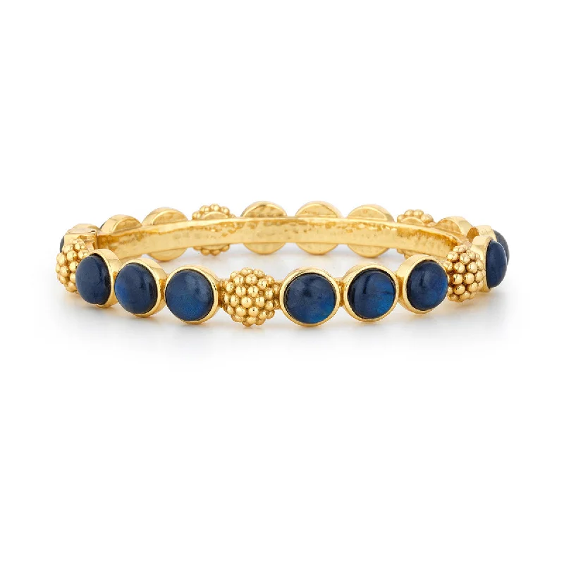 Jewelry Sale Bonanza – Grab Your Sparkle Now Berry Gem Hinged Bangle - Blue Labradorite