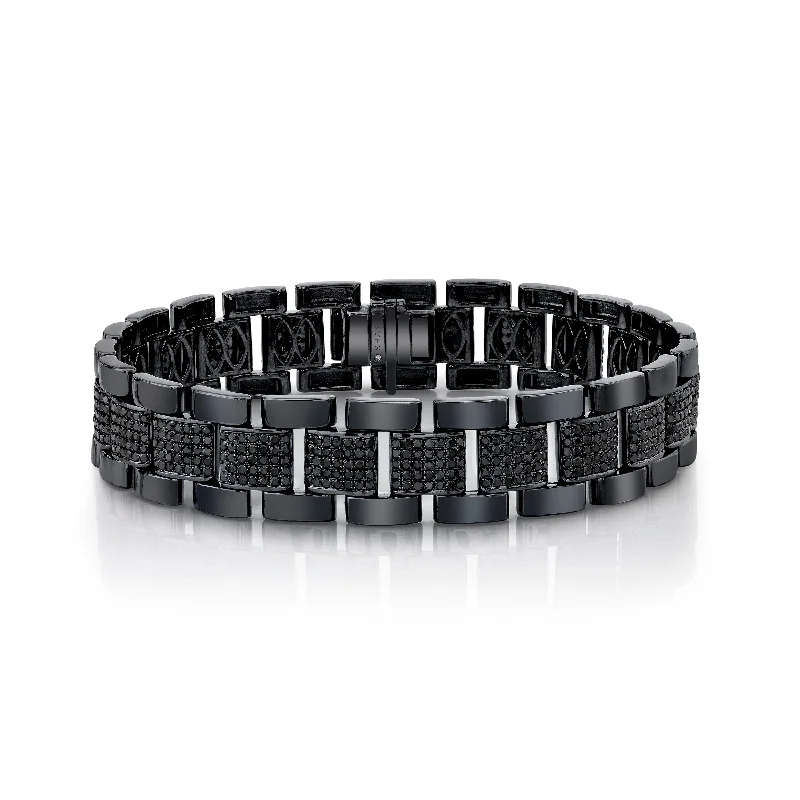 Special Sale On Handcrafted Jewelry – Shop Today MEN'S BLACK DIAMOND PARTIAL PAVE JOURNEY BRACELET Special Sale On Handcrafted Jewelry – Shop Today MEN'S BLACK DIAMOND PARTIAL PAVE JOURNEY BRACELET