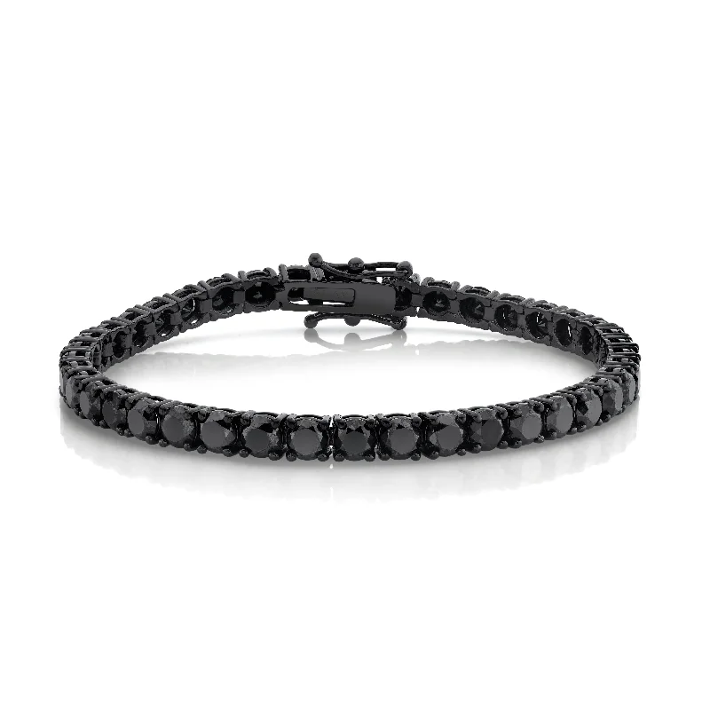 Huge Markdowns On Premium Jewelry Styles MEN'S BLACK DIAMOND TENNIS BRACELET