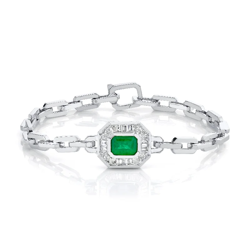 White Gold/Emerald