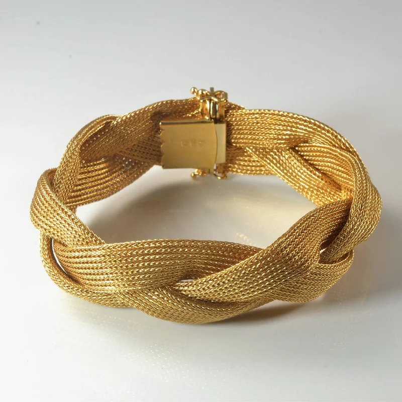 Get The Best Deals On Timeless Jewelry Pieces Vintage Italian 'Cerutti & Fare' 18k Braided Gold Bracelet | 7.5" | Get The Best Deals On Timeless Jewelry Pieces Vintage Italian 'Cerutti & Fare' 18k Braided Gold Bracelet | 7.5" |