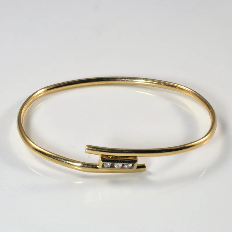 Must-Have Jewelry Pieces At Reduced Prices Yellow Gold Bypass Diamond Bangle | 0.15ctw | 7.5" |