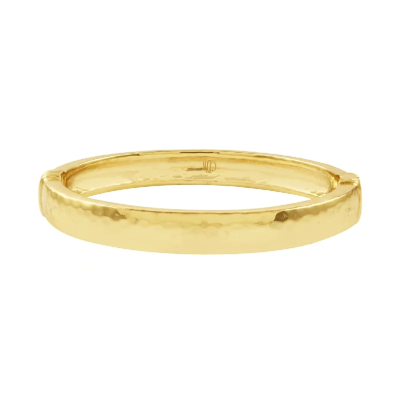 Affordable Glamour – Premium Jewelry For Less Cleopatra Oval Hinged Bangle - Gold