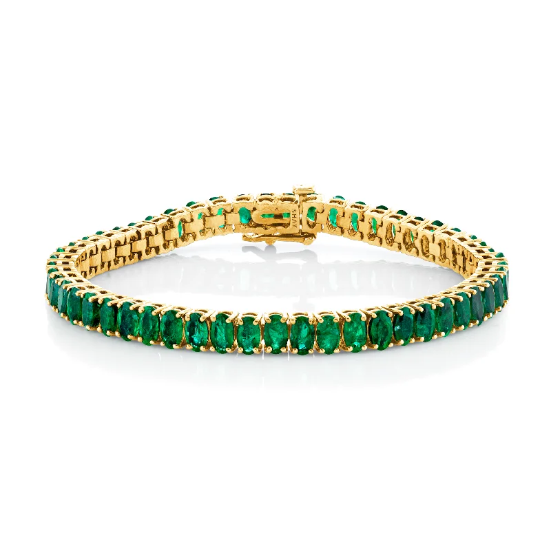 Make Every Moment Shine – Jewelry Discounts Available COLOMBIAN EMERALD OVAL TENNIS BRACELET, 14cts Make Every Moment Shine – Jewelry Discounts Available COLOMBIAN EMERALD OVAL TENNIS BRACELET, 14cts
