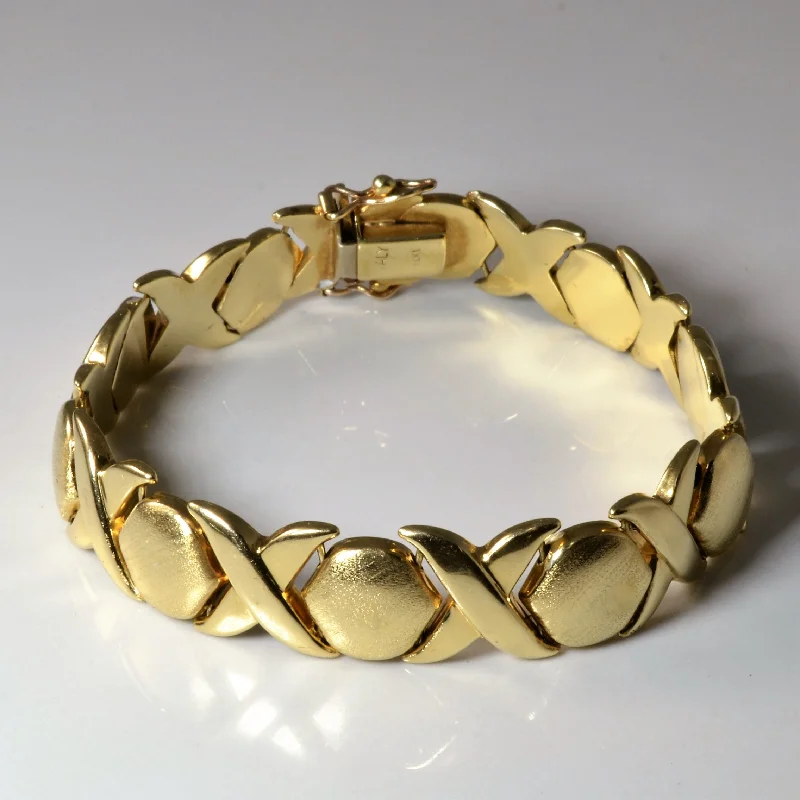 Grab Your Dream Jewelry At The Lowest Prices Yellow Gold XO Link Bracelet | 8" |