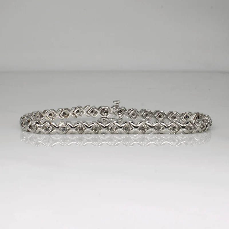 High-End Jewelry, Now More Affordable Than Ever XO Diamond Tennis Bracelet | 0.75ctw | 7" |