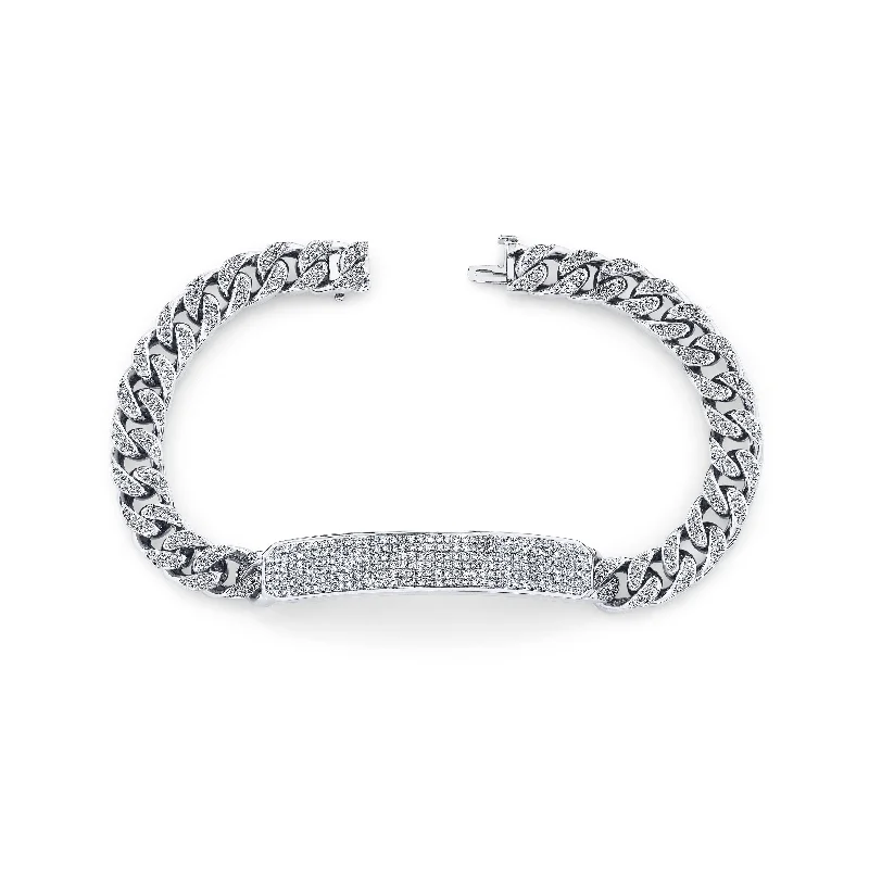 Holiday Jewelry Sale – Perfect Gifts At The Best Prices MEN'S DIAMOND PAVE VIGNETTE ID BRACELET