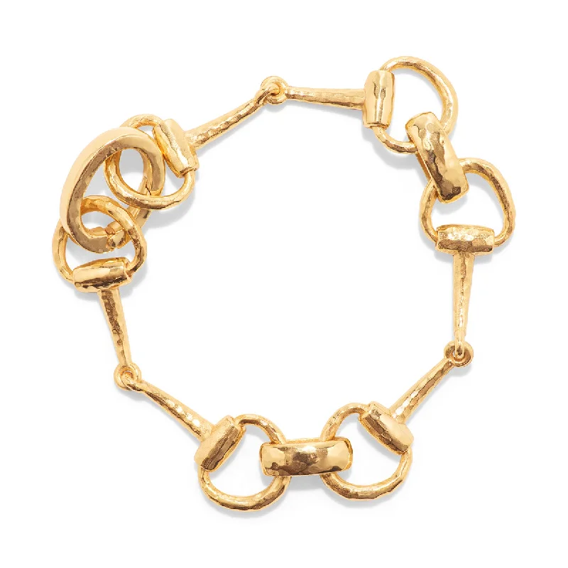 Flash Sale On Exquisite Jewelry – Don't Miss Out Equestrian Snaffle Bit Bracelet, 8" - Gold