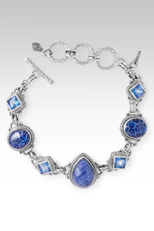 Customized Silver Jewelry For Unique Style Finally Home Bracelet™ in Dumortierite