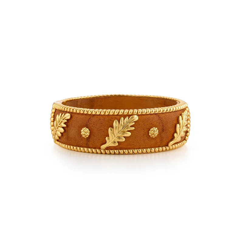 Exclusive Jewelry Bundles At Discounted Rates Forest Walk Oak Leaf Bangle - Teak