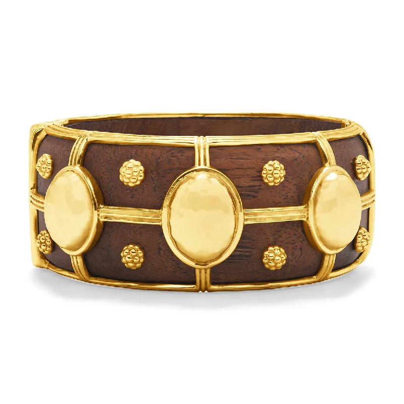 Modern Jewelry At Exclusive Discounts – Shop Today Gaia Grande Hinged Bangle - Teak