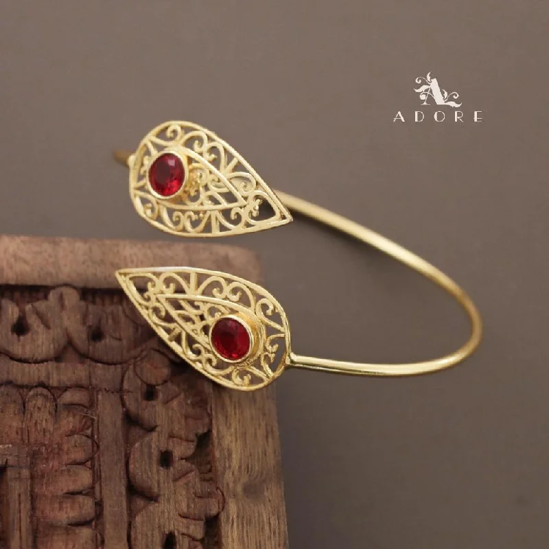 Limited-Time Jewelry Sale – Elegant Styles At Less Glossy Dual Leaf Bangle