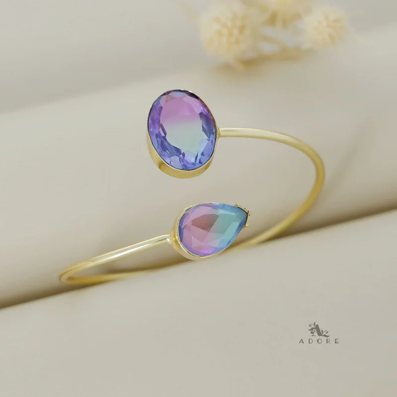 Shop Dazzling Jewelry At The Best Prices Glossy Oval Ametrine Stone Bangle