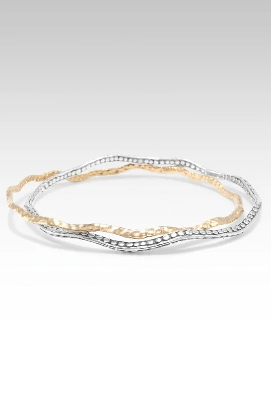 Limited-Time Jewelry Sale – Elegant Styles At Less Soul Connection Bangle™ in Flat Jawan & 18K Gold