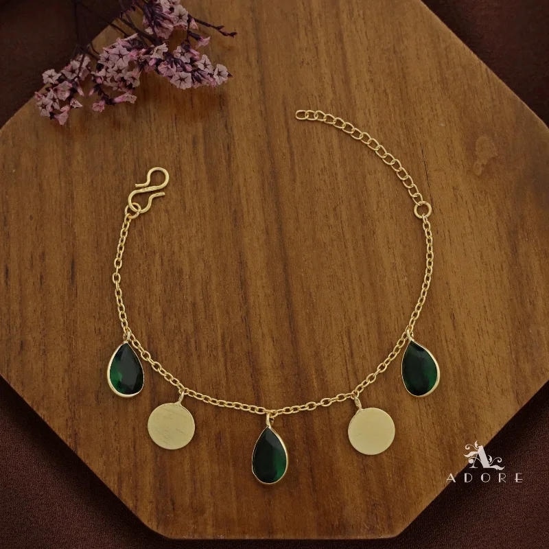 Personalized Jewelry Sale – Unique Pieces At Great Prices Golden Coin + Glossy Drop Bracelet