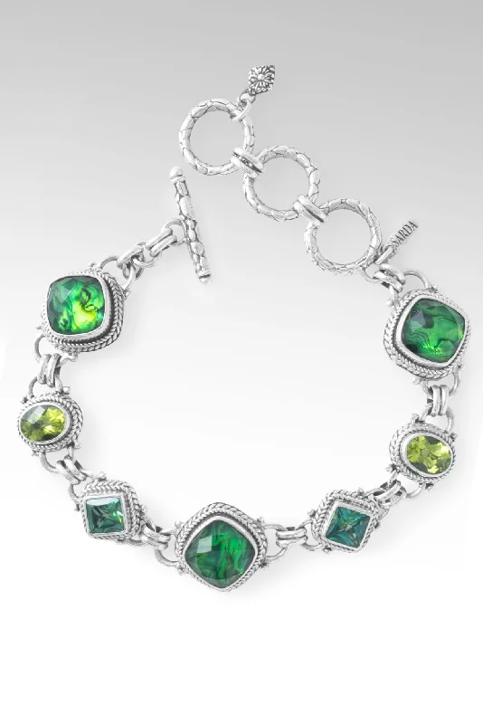 Stunning Jewelry Pieces At The Lowest Prices Ever Heaven's Symphony Bracelet™ in Emerald Green Abalone & Quartz Triplet