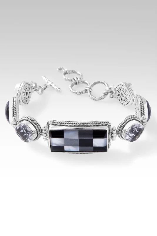 Best-Selling Jewelry Now Available At Special Deals Hopeful Horizon Bracelet II™ in Onyx Hematine White Mother of Pearl Mosaic