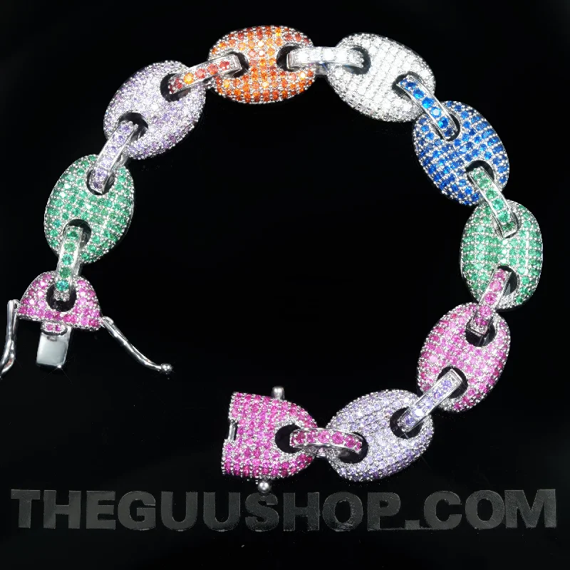 Seasonal Jewelry Deals – Elevate Your Style Iced 12mm  Explosion Color  CZ   Bracelet BlingBling