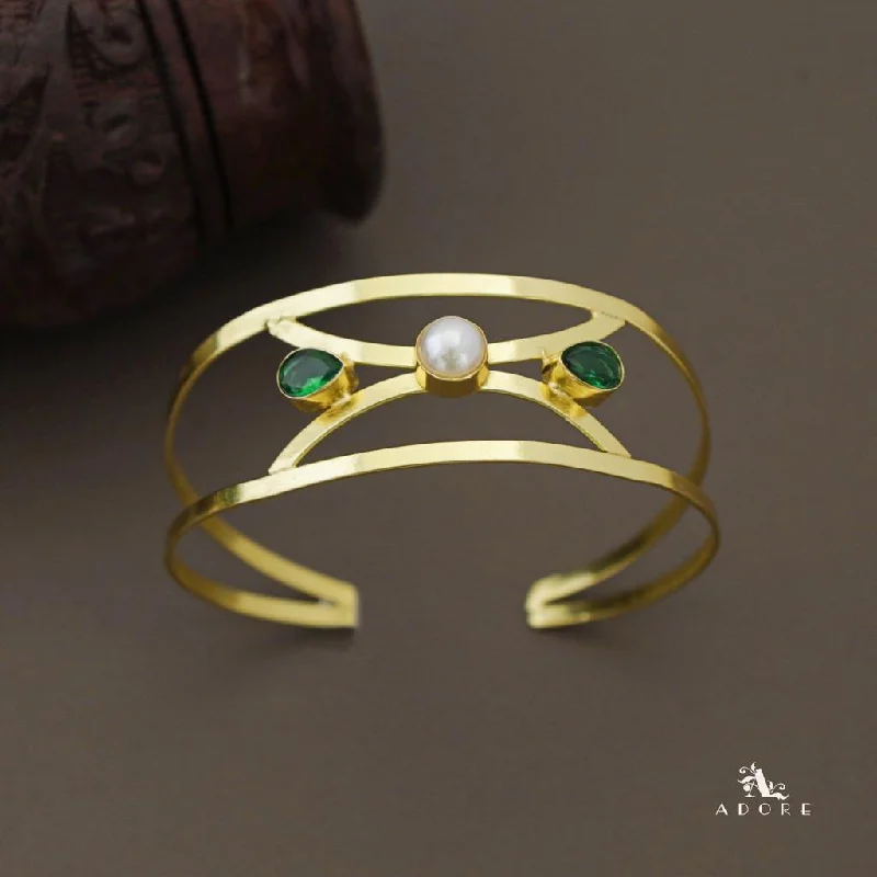 Best Jewelry Sale Prices – Limited-Time Offer Kalpita Dual Round Glossy With Pearl Bangle