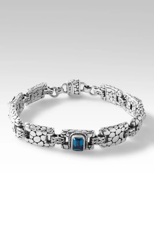 Discounted Jewelry For A Glamorous Look Fountain of Blessings Bracelet™ in London Blue Topaz