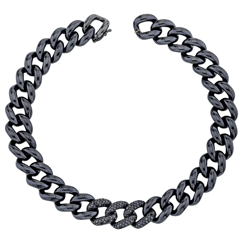 Luxury Jewelry At Unbeatable Discounts MEN'S BLACK DIAMOND TRIPLE PAVE ESSENTIAL CERAMIC LINK BRACELET Luxury Jewelry At Unbeatable Discounts MEN'S BLACK DIAMOND TRIPLE PAVE ESSENTIAL CERAMIC LINK BRACELET