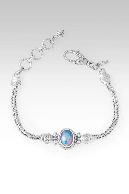 Special Deals On Handcrafted And Designer Jewelry My Strength & Shield Bracelet™ in Red Pink Australian Opal Triplet