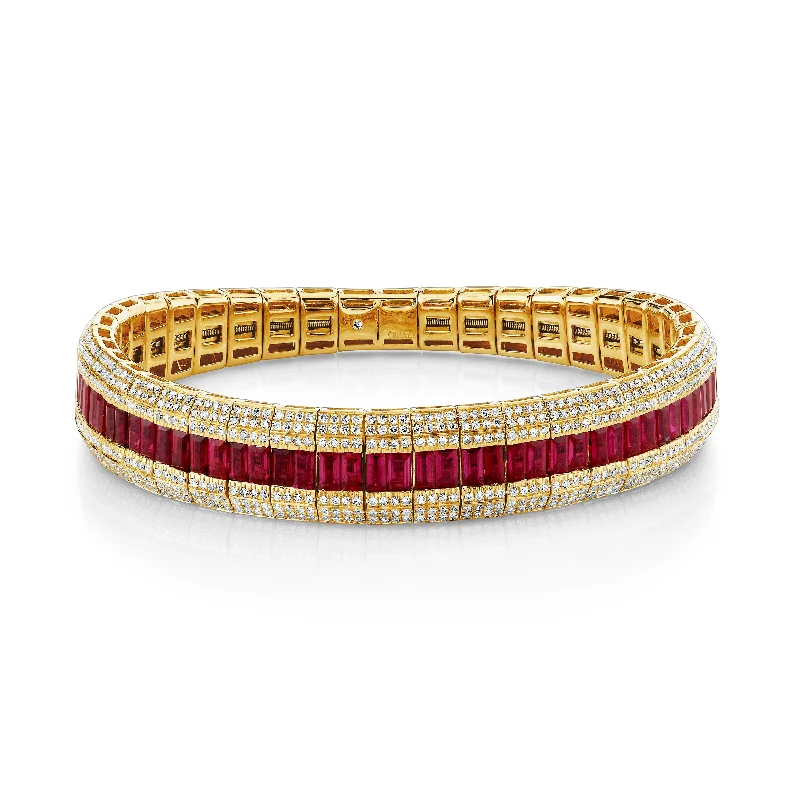 Must-Have Jewelry Pieces At Reduced Prices RUBY & DIAMOND SCALES STRETCH BRACELET