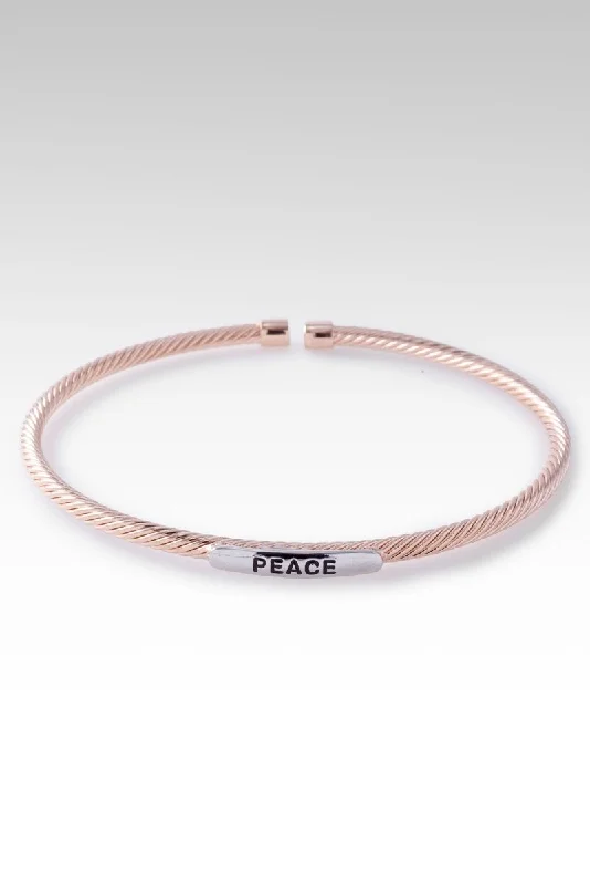 Affordable Luxury Jewelry For Every Occasion Peace & Hope Cuff™ in Rhodium Over Sterling Silver Affordable Luxury Jewelry For Every Occasion Peace & Hope Cuff™ in Rhodium Over Sterling Silver