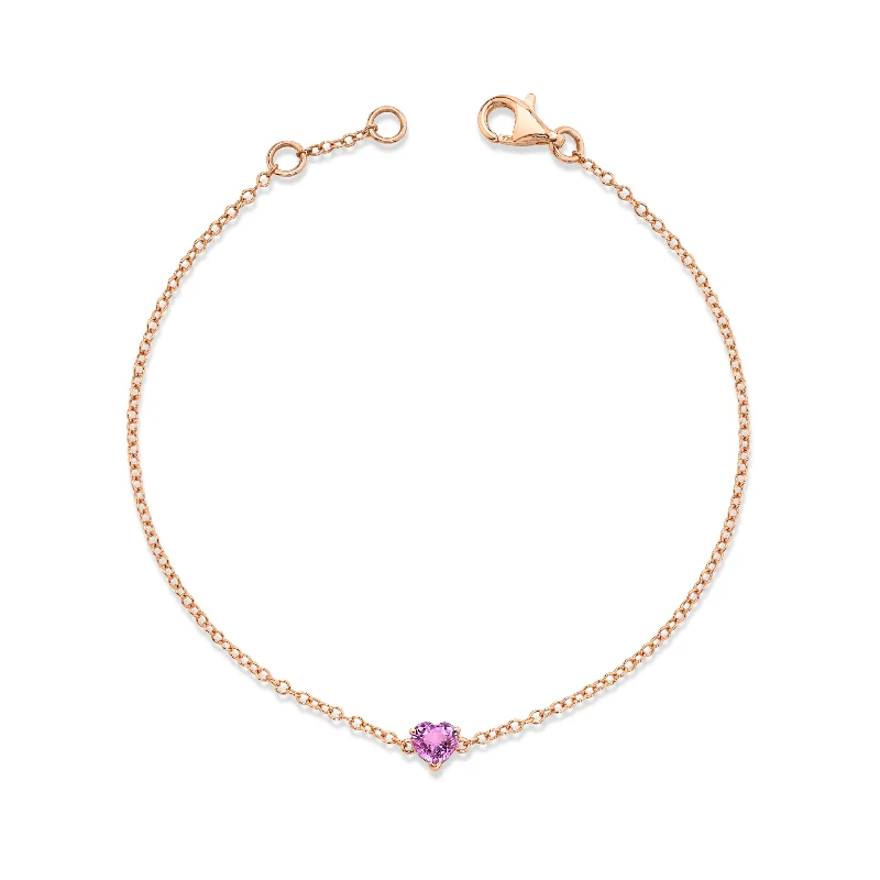 Best Jewelry Deals – Shop Premium Pieces At Great Prices PINK SAPPHIRE BABY HEART BRACELET