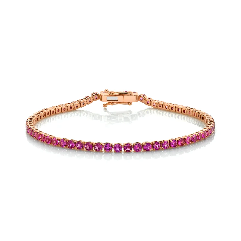 High-End Jewelry, Now More Affordable Than Ever PINK SAPPHIRE TENNIS BRACELET