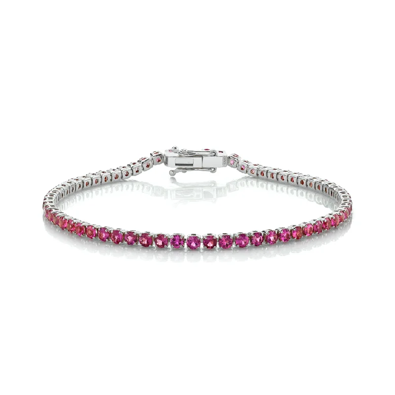 White Gold/Pink Sapphire