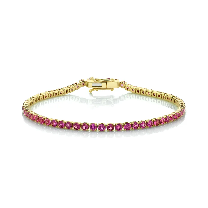 Yellow Gold/Pink Sapphire