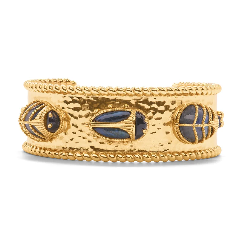 Jewelry Clearance Sale – Final Reductions Scarab Family Cuff - Blue Labradorite/Black Agate