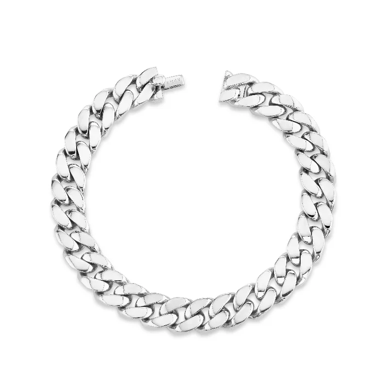 Exclusive Online Discounts On Stylish Jewelry MEN'S SOLID GOLD FLAT LINK BRACELET