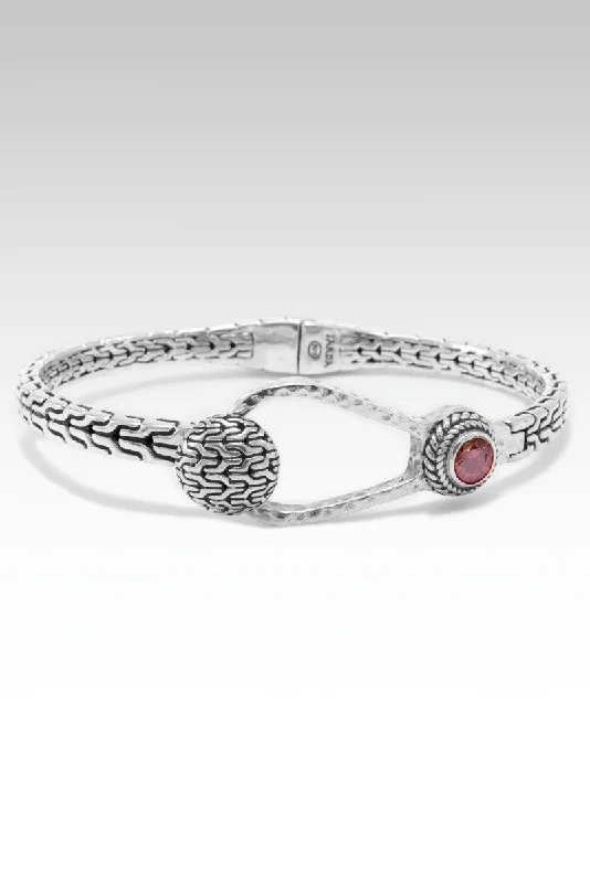 Fashion-Forward Jewelry At Incredible Prices Strength of Unity Bangle™ in Red Moissanite